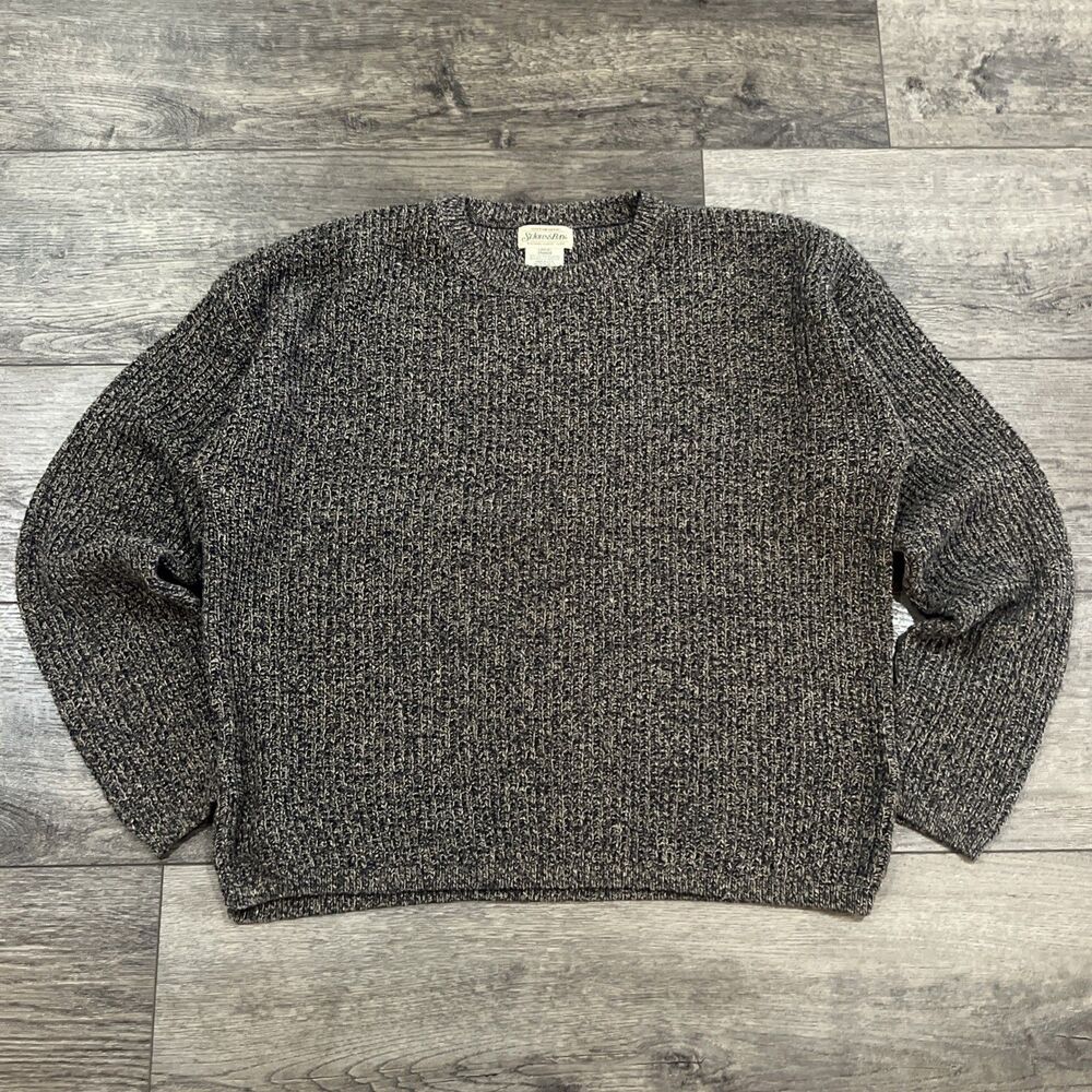 Vintage 90s St. John’s Bay Chunky Knit Speckled Sweater Made in USA Men’s Large